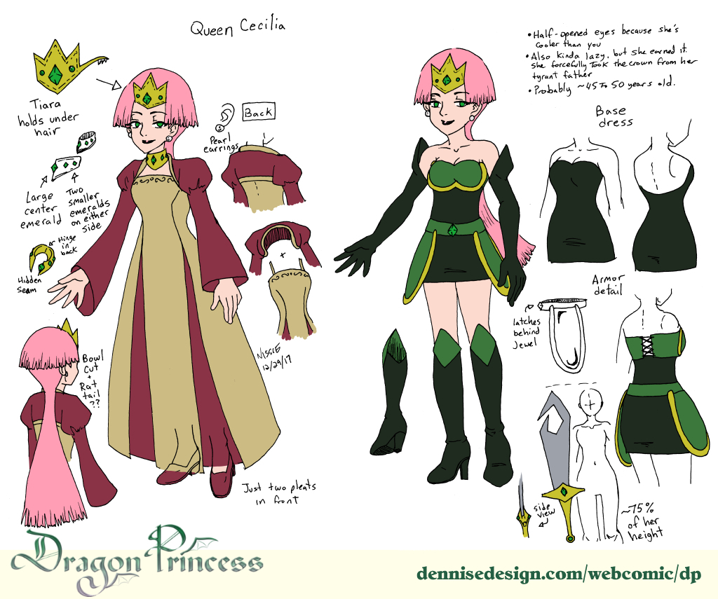 Ch 6 Bonus – Character Design – Queen Cecilia